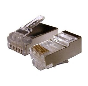 Коннектор TWT  (TWT-PL45 / S-8P8C-6) RJ45 STP 8P8C. Универсальный. кат.6. 100 шт.