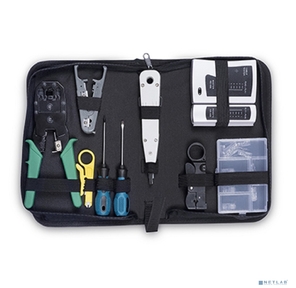 Cabeus HT-TK-01 Набор инструментов  (инструмент обжимной,  инструмент для заделки витой пары ,  зачистки,  отвертки,  тестер,  коннекторы)