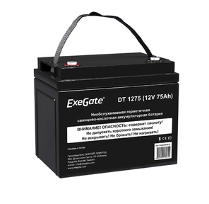 Exegate EX282983RUS АКБ ExeGate DT 1275  (12V 75Ah,  под болт М6)