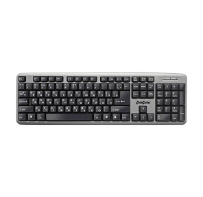 Клавиатура Exegate LY-401,  <USB,  серебристый корпус,  104кл,  Enter большой> Color box
