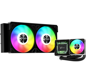 Система водяного охлаждения Formula V Line Cryo Wing Digi 240 BK,  240mm,  LCD 2.73",  2x120mm,  ARGB fans,  LGA115X / 1200 / 1700 / 1851 / 1366 / 2011 / 2066,  AM3 / AM4 / AM5 / Ryzen3 / Ryzen5 / Ryzen7 / Threadripper / RT4