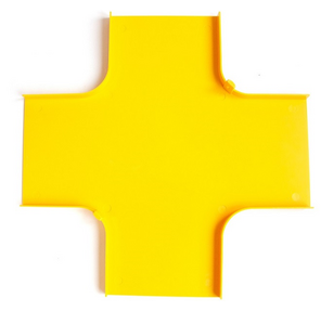 Крышка Х-соединителя оптического лотка 120 мм,  желтая