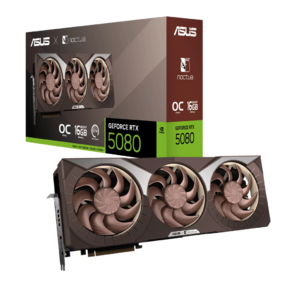 Видеокарта Asus PCI-E 5.0 RTX5080-O16G-NOCTUA NVIDIA GeForce RTX 5080 16Gb 256bit GDDR7 2700 / 30000 HDMIx2 DPx3 HDCP Ret