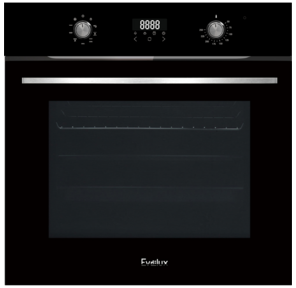 60 см,  9 режимов,  71л,  утапливаемые переключатели,  дисплей Snow White,  панель управления -  черное стекло,  универсальный противень,  решетка-гриль,   телескопические направляющие 1 уровень,  двойное стекло дверцы,  защитное отключение,  охлаждающий вентилятор,  595х568х595 мм