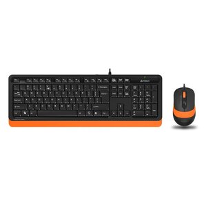 A4 Fstyler F1010 Клавиатура + мышь клав:черный / оранжевый мышь:черный / оранжевый USB