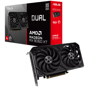 Видеокарта Asus PCI-E 5.0 DUAL-RX9060XT-16G AMD Radeon RX 9060XT 16Gb 128bit GDDR6 2550 / 20000 HDMIx1 DPx2 HDCP Ret