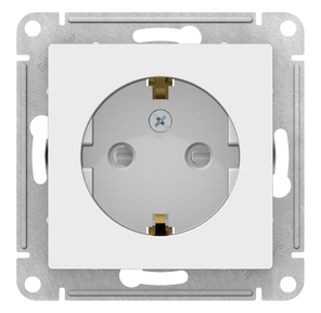 Schneider-electric ATN000145 ATLASDESIGN РОЗЕТКА с заземлением со шторками,  16А,  механизм,  БЕЛЫЙ
