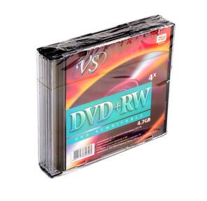 Диск DVD+RW VS 4.7 Gb,  4x,  Slim Case  (5),   (5 / 200).