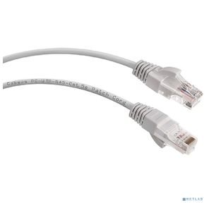 Cabeus PC-UTP-RJ45-Cat.5e-1m Патч-корд U / UTP,  категория 5е,  2xRJ45 / 8p8c,  неэкранированный,  серый,  PVC,  1м