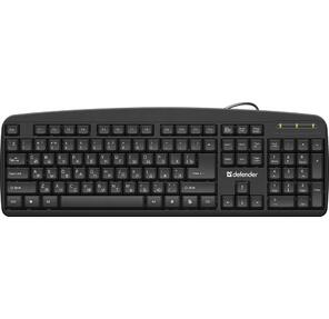 Defender Проводная клавиатура Office HB-910 RU, черный, полноразмерная