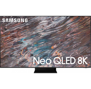 Samsung 65",  Neo QLED 8K,  Smart TV, Wi-Fi,  Voice,  PQI 4800,  HDR 32х,  HDR10+,  DVB-T2 / C / S2,  4.2.2 CH,  70W,  OTS+,  FreeSync Premium Pro,  4HDMI,  3USB,  STAINLESS STEEL / SAND BLACK
