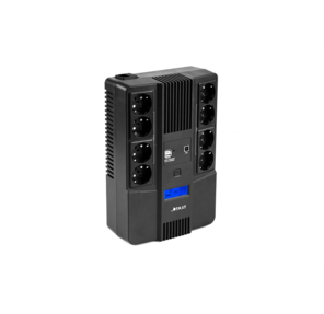 Источник бесперебойного питания   (8934) SKAT-UPS 1000-AID-IN-1X9-8 ИБП 220В 600Вт, LCD, АКБ 1x 9Ач, line interactive,  мод.синус,  8хSchuko, 1xUSB