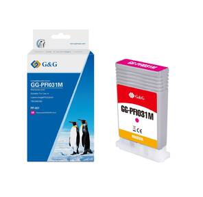 Картридж струйный G&G,  аналог Canon PFI031M  (6265C001) пурпурный 55ml