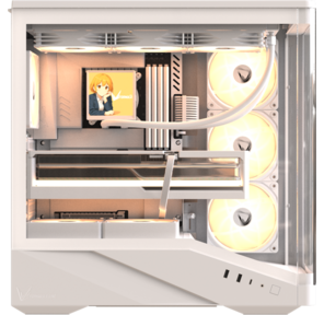 корпус Formula V Line Crystal U9 PA White,  ATX,  TYPE-C*1,  USB3.0*2,  Curved Glass,  SIDE 3x PERFORMANCE ARGB,  REAR 1x PERFORMANCE ARGB