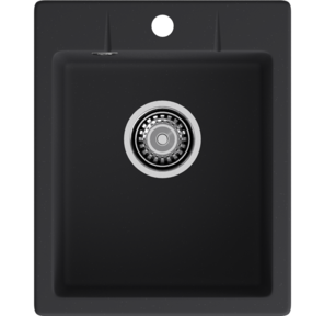 GRANFEST Мойка URBAN 240  1-чаша 400*490мм,  монтаж: врезной,  материал: кварц,  цвет: черный