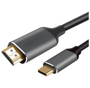 Кабель-адаптер USB 3.1 Type-Cm --> HDMI A (m) 4K@60Hz,  1.8m , Aluminium Shell, VCOM <CU423MC-1.8M>