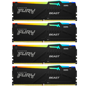 Память оперативная /  Kingston 64GB 5200MT / s DDR5 CL40 DIMM  (Kit of 4) FURY Beast RGB XMP