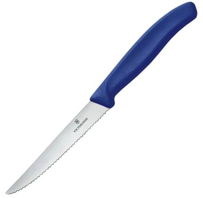 Нож кухонный Victorinox Swiss Classic  (6.7232.20) стальной для стейка лезв.110мм серрейт. заточка синий