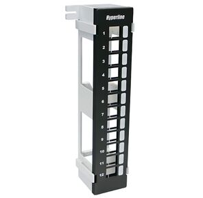 Hyperline PPWBL-12 Модульная настенная патч-панель на 12 портов,  для модулей Keystone Jack,  с подставкой