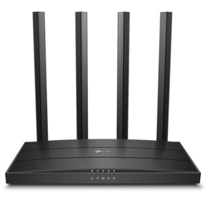 TP-Link Archer C6 AC1200 Dual Band Wireless Gigabit Router,  867Mbps at 5GHz + 300Mbps at 2.4GHz,  802.11ac / a / b / g / n,  5 Gigabit Ports,  4 fixed antennas