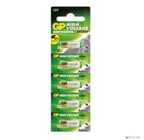 GP 27A-BC5 (27AFRA-2C5) 100 / 1000 Super Alkaline 27A,   5 шт MN27  (5 шт. в уп-ке) {02982}
