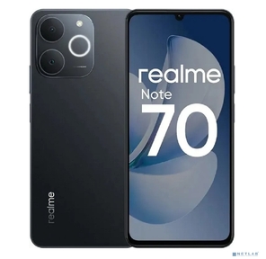 Смартфон Realme RMX5313 Note 70 128Gb 6Gb черный моноблок 3G 4G 6.78" 1264x2780 Android 15 50Mpix 802.11 a / b / g / n / ac NFC GPS GSM900 / 1800 GSM1900