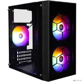 1STPLAYER FIREBASE X1 Black  /  mATX  /  3x120mm LED fans  /  X1-BK-3F1