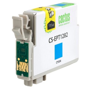 Cactus CS-EPT1282 Картридж струйный голубой для Epson Stylus S22 / S125 / SX420 / SX425 / Office BX305  (7мл)