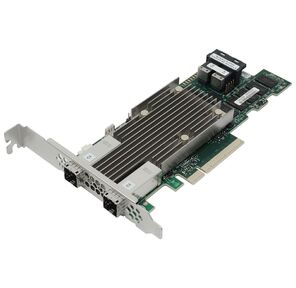 RAID-контроллер Broadcom 9480-8I8e SGL  (05-50031-00) PCIe 3.1 x8 LP,  SAS / SATA / NVMe,  RAID 0, 1, 5, 6, 10, 50, 60,  16port (2 * int SFF8643 + 2 * ext SFF8644),  4GB Cache,  3516ROC RTL {5},   (003624)