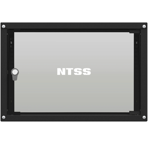 Шкаф коммутационный NTSS LIME  (NTSS-WL6U5535GS-BL) настенный 6U 550x350мм пер.дв.стекл несъемн.бок.пан. 30кг черный