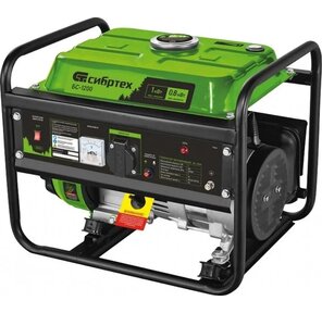 Генератор бензиновый БС-1200,  1 кВт,  230 В,  4-х такт.,  5, 5 л,  ручной стартер /  /  Сибртех