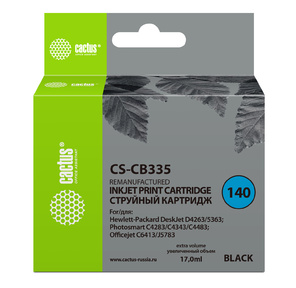 Картридж струйный Cactus CS-CB335 черный для №140 HP DeskJet D4263 / D4363; OfficeJet J5783 / J6413  (17ml)