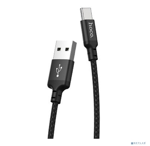 HOCO HC-62868 X14 /  USB кабель Type-C /  1m /  2A /  Нейлон /  Black