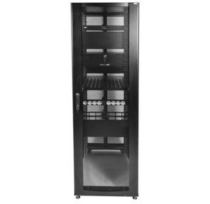 Шкаф серверный ЦМО ШТК-СП-42.8.12-44АА-9005 42U 800x1200мм пер.дв.перфор. 2 бок.пан. 1350кг черный