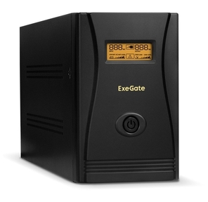Exegate EP285487RUS ИБП ExeGate SpecialPro Smart LLB-1000.LCD.AVR.EURO.RJ <1000VA / 650W,  LCD,  AVR,  4 евророзетки,  RJ45 / 11,  Black>
