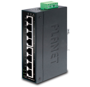 IP30 Slim type 8-Port Industrial Gigabit Ethernet Switch  (-40 to 75 degree C)