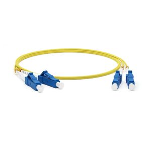 Hyperline FC-D2-9-LC / UR-LC / UR-H-20M-LSZH-YL Патч-корд волоконно-оптический  (шнур) SM 9 / 125  (OS2),  LC / UPC-LC / UPC,  duplex,  LSZH,  20м