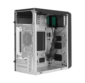 Exegate EX296165RUS Корпус Minitower ExeGate mEVO-7805  (mATX,  без БП,  2*USB+1*USB3.0,  аудио,  черный,  с 2*RGB подсветкой)