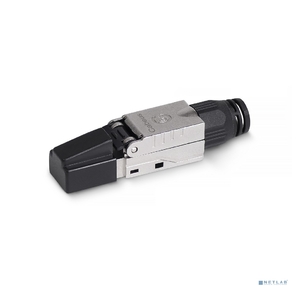 Cabeus 8P8C-SH-C6-TWP-F Коннектор с фиксатором кабеля и колпачком RJ-45 (8P8C) под витую пару,  категория 6,  экранированный,  для одножильного кабеля,  со вставкой