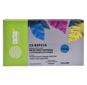 CACTUS B3P21A  Картридж №727 для HP DJ T920 / T1500 / T2530,  желтый   (130мл)