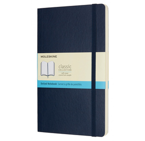 Блокнот Moleskine CLASSIC SOFT QP619B20 130х210мм 192стр. пунктир мягкая обложка фиксирующая резинка синий сапфир