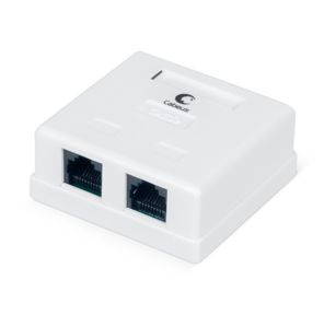 Cabeus WS-8P8C-Cat.5e-2 Розетка компьютерная RJ-45,  категория 5e,  двойная,  внешняя,  Dual IDC