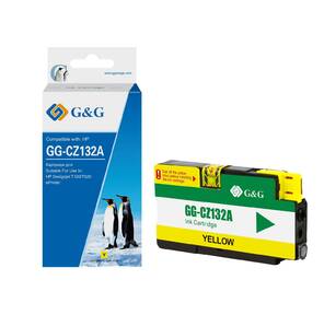 Картридж струйный G&G GG-CZ132A желтый  (26мл) для HP DJ T120 / T520