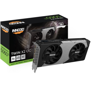 Видеокарта INNO3D RTX 5060 Ti Twin X2 OC /  / RTX5060Ti,  HDMI,  DP*3,  8G, D7