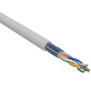 REXANT  (02-0025 )Кабель витая пара F / UTP,  CAT 5e,  PVC,  4х2х0, 52 мм,  24AWG,  INDOOR,  SOLID,  серый,  305 м