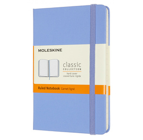 Блокнот Moleskine CLASSIC MM710B42 Pocket 90x140мм 192стр. линейка твердая обложка голубая гортензия