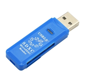 5bites RE2-100BL USB2.0 Устройство ч / з карт памяти   /  SD  /  TF  /  USB PLUG  /  BLUE