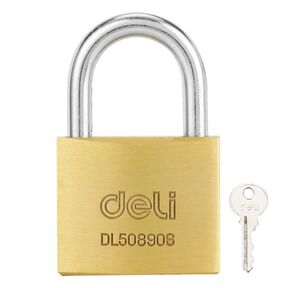 Замок навесной Deli DL508906 латунный,  50мм