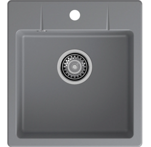 GRANFEST Мойка URBAN 245  1-чаша 450*490мм,  монтаж: врезной,  материал: кварц,  цвет: темно-серый