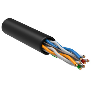 Каб. вп U / UTP,  кат.6 4х2х23AWG solid,  LDPE,  305м,  чер.